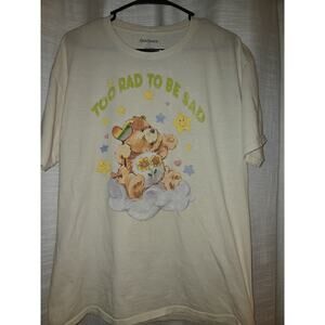 Care Bears Too Rad to be Sad Graphic Tee Beige Size L